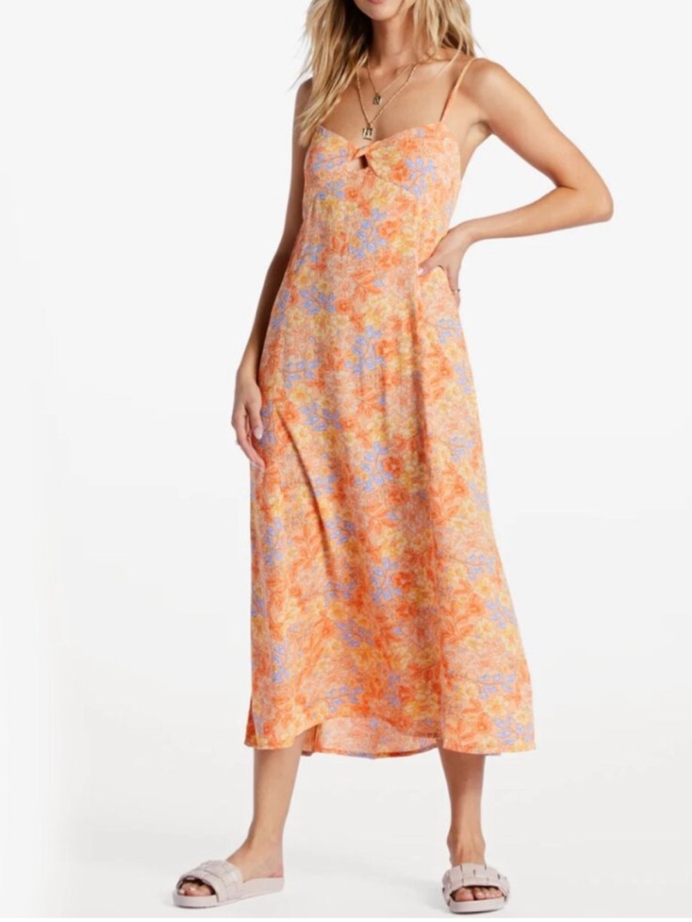 Billabong Orange Floral Maxi Dress